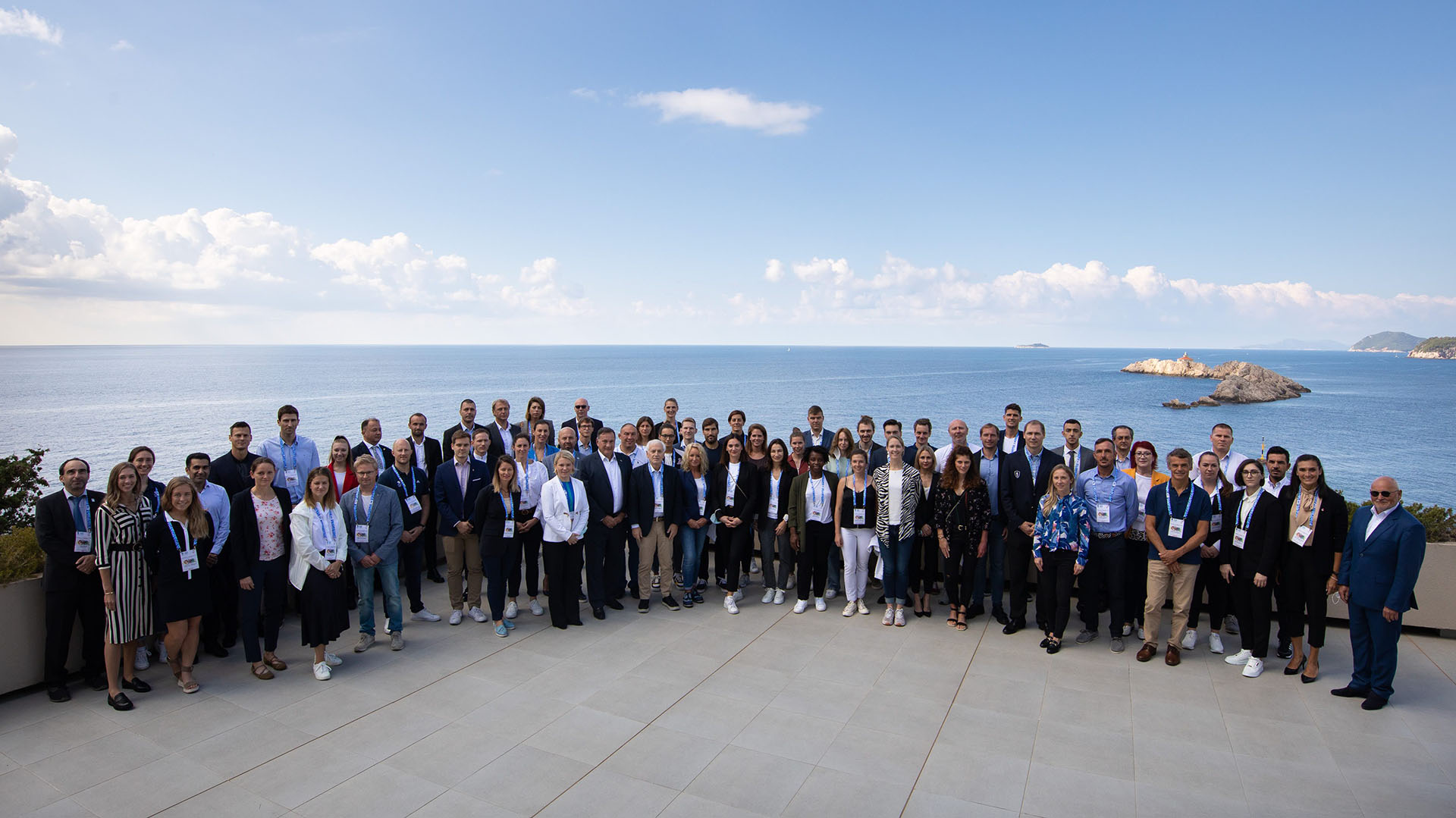 Participants at the Sixth Assembly of the European Athletes in Dubrovnik, Croatia (EOC)