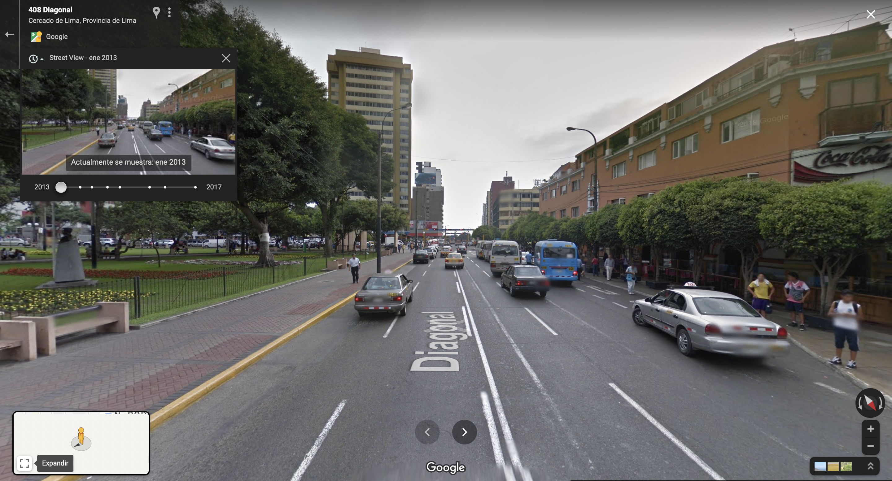 Kennedy Park di kota Lima, Peru terlihat di Google Maps pada tahun 2012. (Foto: Google Maps/Jose Arana)