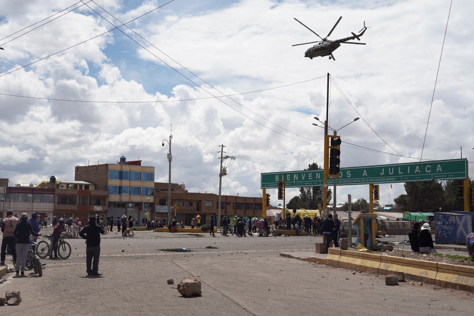 Juliaca, en la región Puno, se ha convertido en el epicentro de las manifestaciones contra el gobierno. (Reuters/Luis Javier)