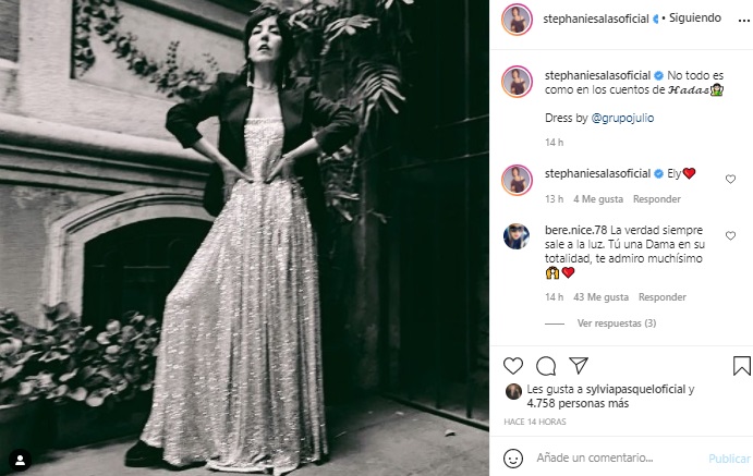 La actriz y cantante lanzó una dura indirecta a lo mostrado en "Luis Miguel, la serie" (Foto: stephaniesalasoficial / Instagram)