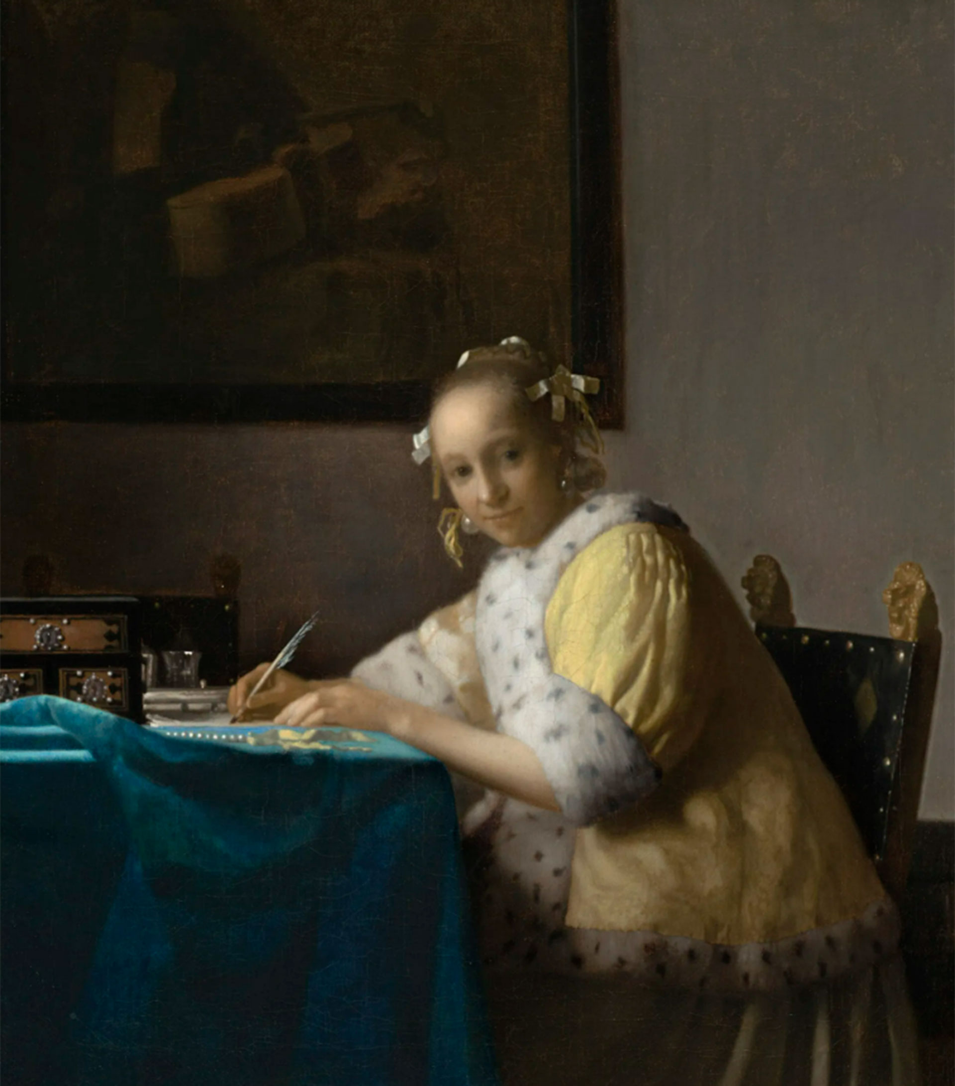 "Mujer escribiendo", de Johannes Vermeer.
