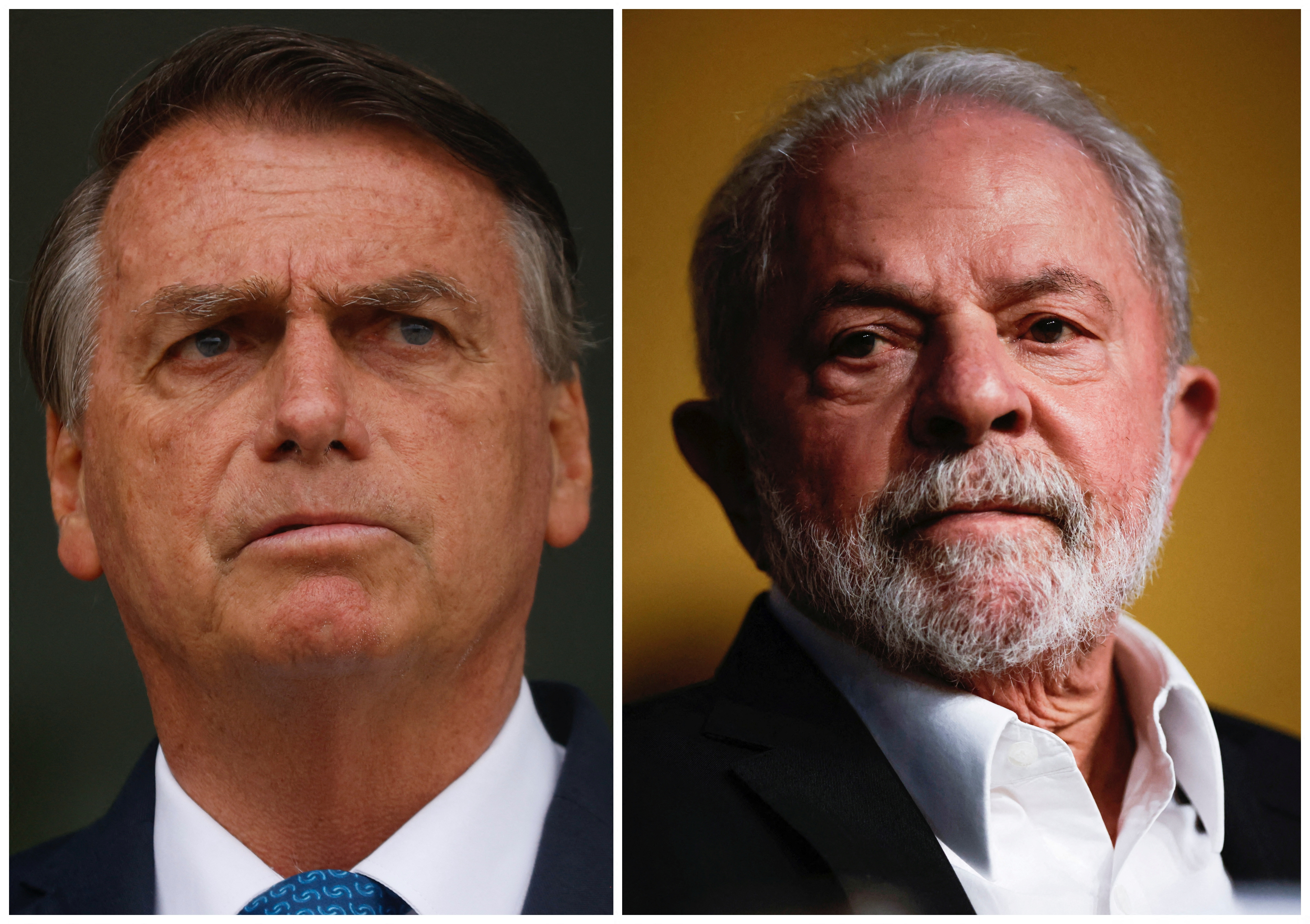 Jair Bolsonaro and Luiz Inacio Lula da Silva REUTERS/Adriano Machado and Ueslei Marcelino