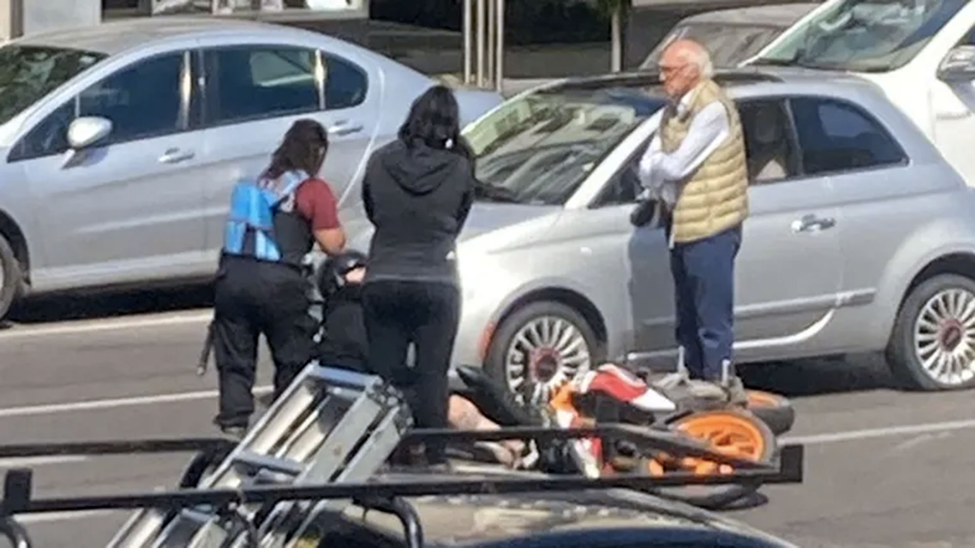 El accidente se produjo frente al club Obras Sanitarias
