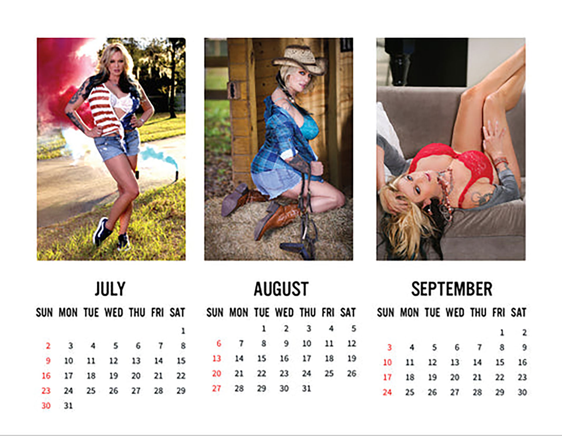 Un calendario de la actriz porno, Stormy Daniels