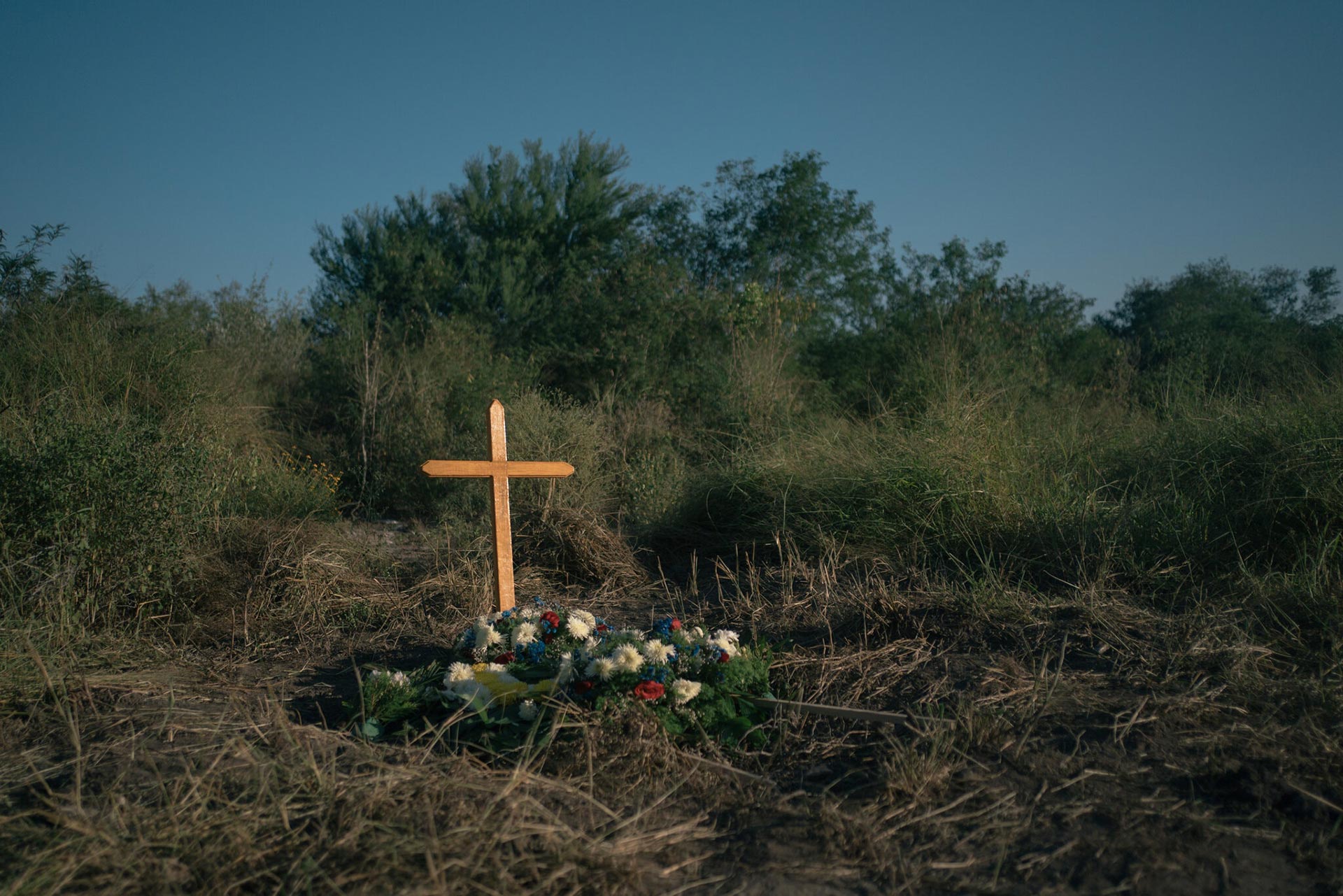 El lugar donde se encontró el cuerpo de Luciano Garza, de 14 años