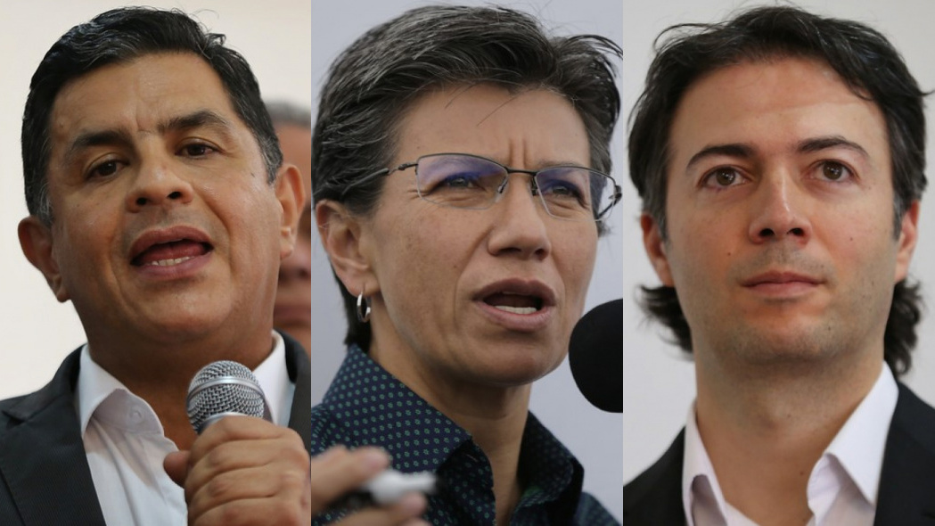 Alcaldes Jorge Iván Ospina, Claudia López y Daniel Quintero. Fotos: Colprensa