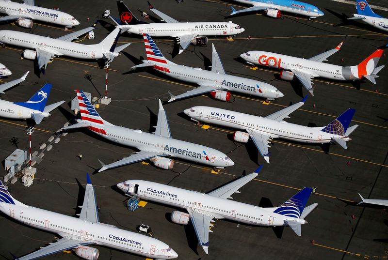 Imagen de archivo de aviones Boeing 737 MAX estacionados en el Boeing Field de Seattle, Washington, EEUU. 1 julio 2019.REUTERS/Lindsey Wasson