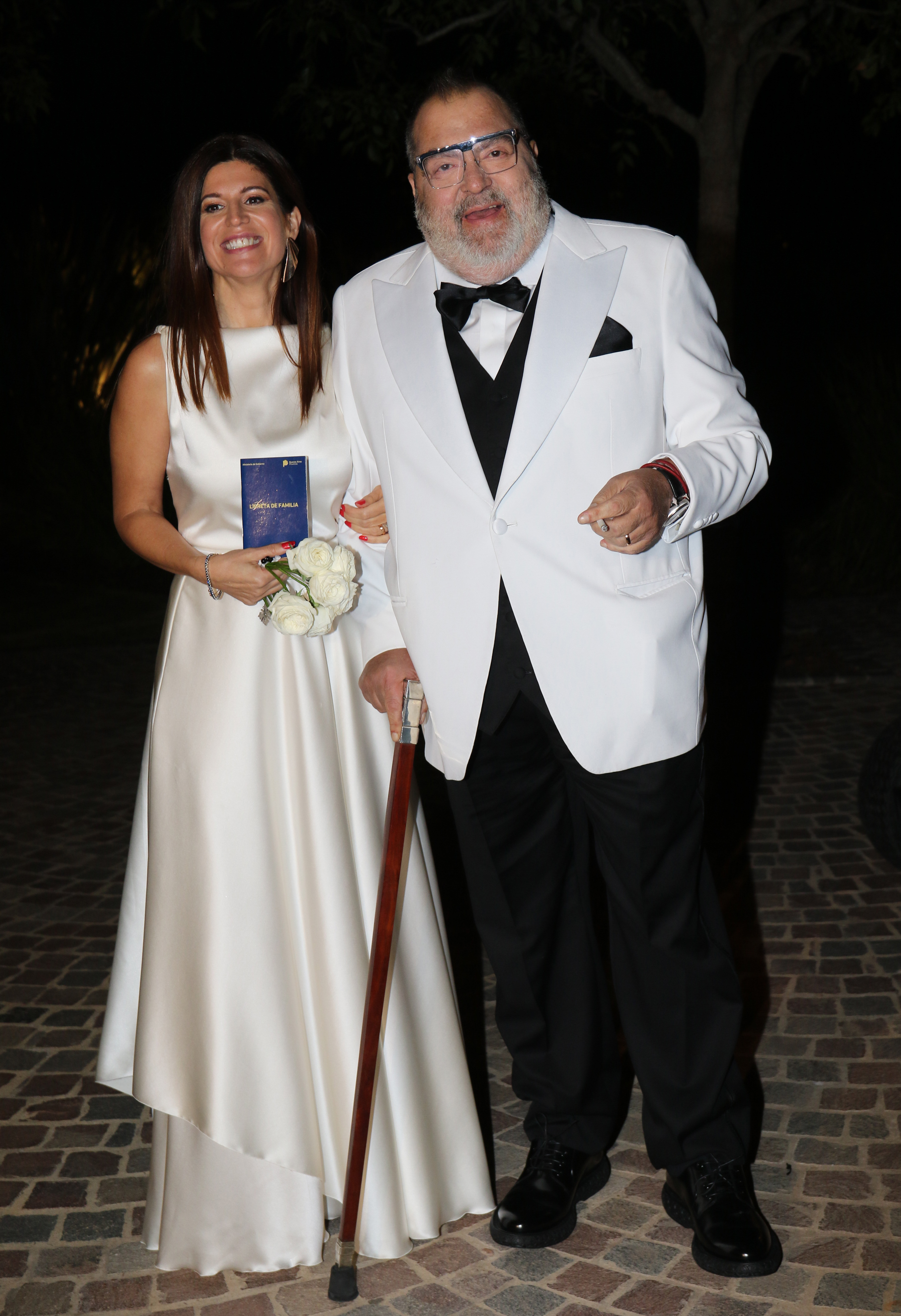 Elba Marcovecchio y Jorge Lanata posaron para los flashes recién casados (Ramiro Souto)