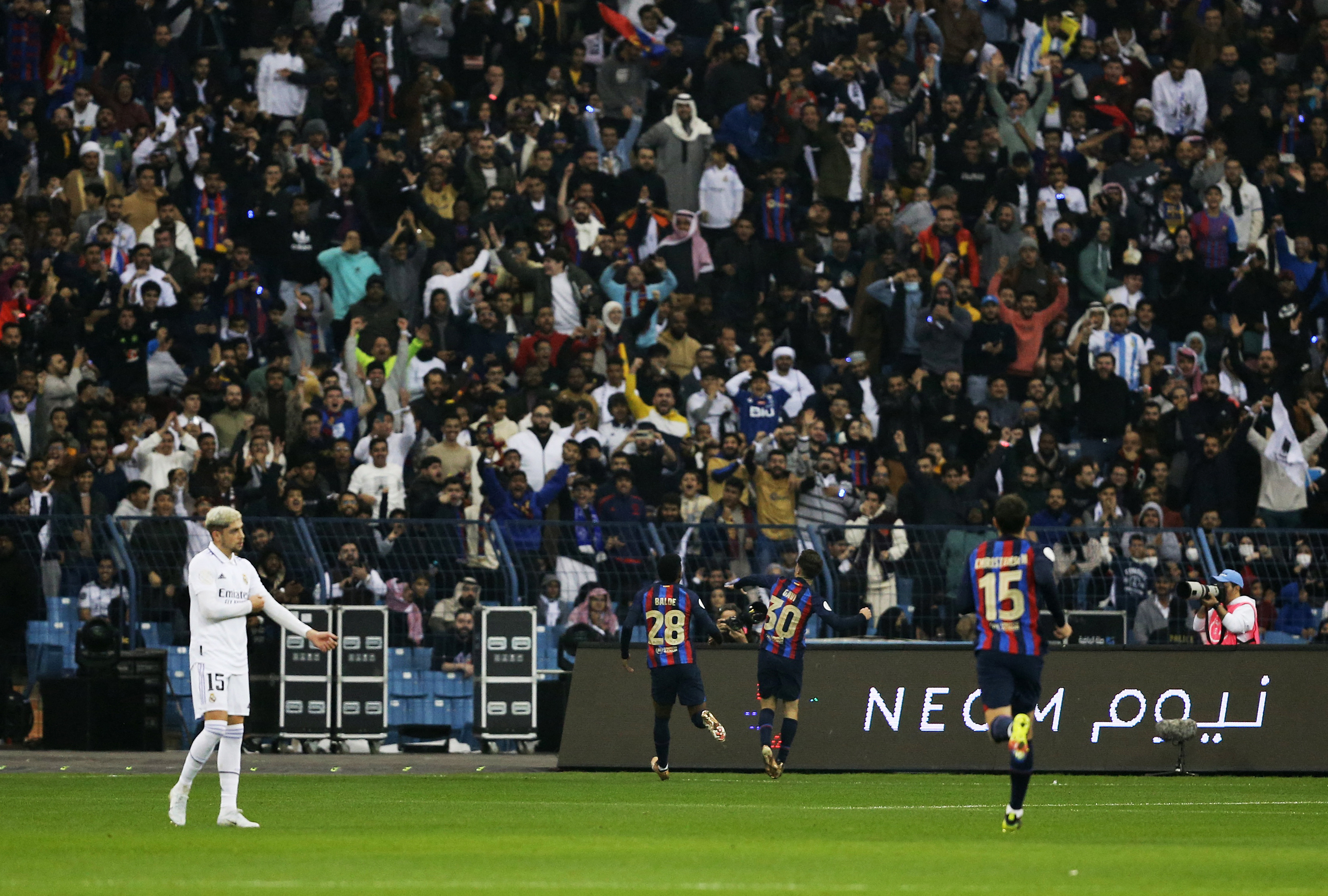 Los jugadores del Blaugrana celebran su conquista. Foto: REUTERS/Ahmed Yosri