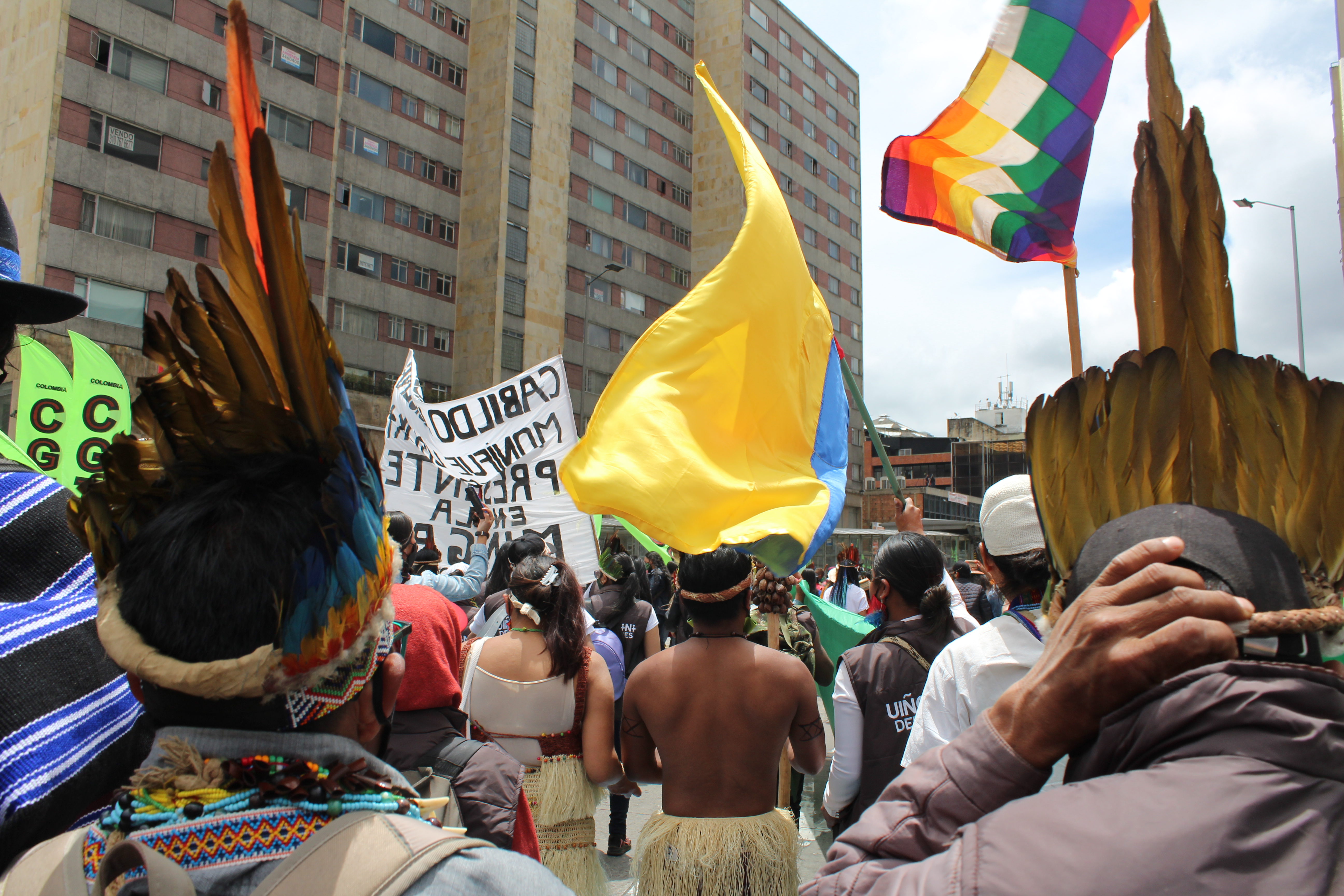 Manifestantes de diversos sectores de la sociedad civil marcharon en el territorio nacional. Foto: Luis Velandia/Infobae.