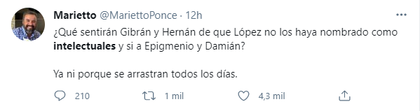 Críticas a intelectuales de AMLO