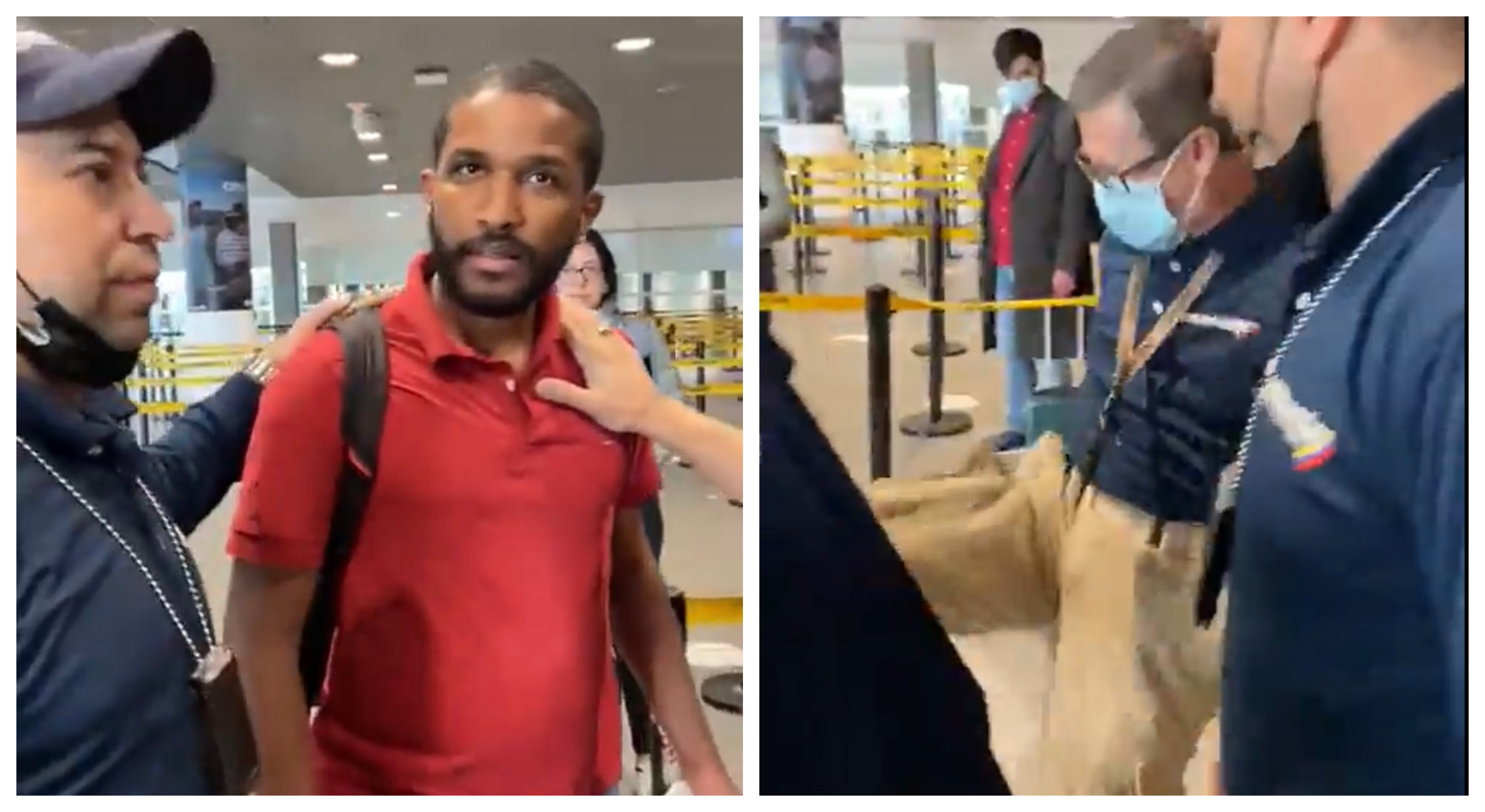 Juan Ramón Camarillo fue el ciudadano agredido por un funcionario de Migración Colombia en el aeropuerto El Dorado.
Capturas de pantalla