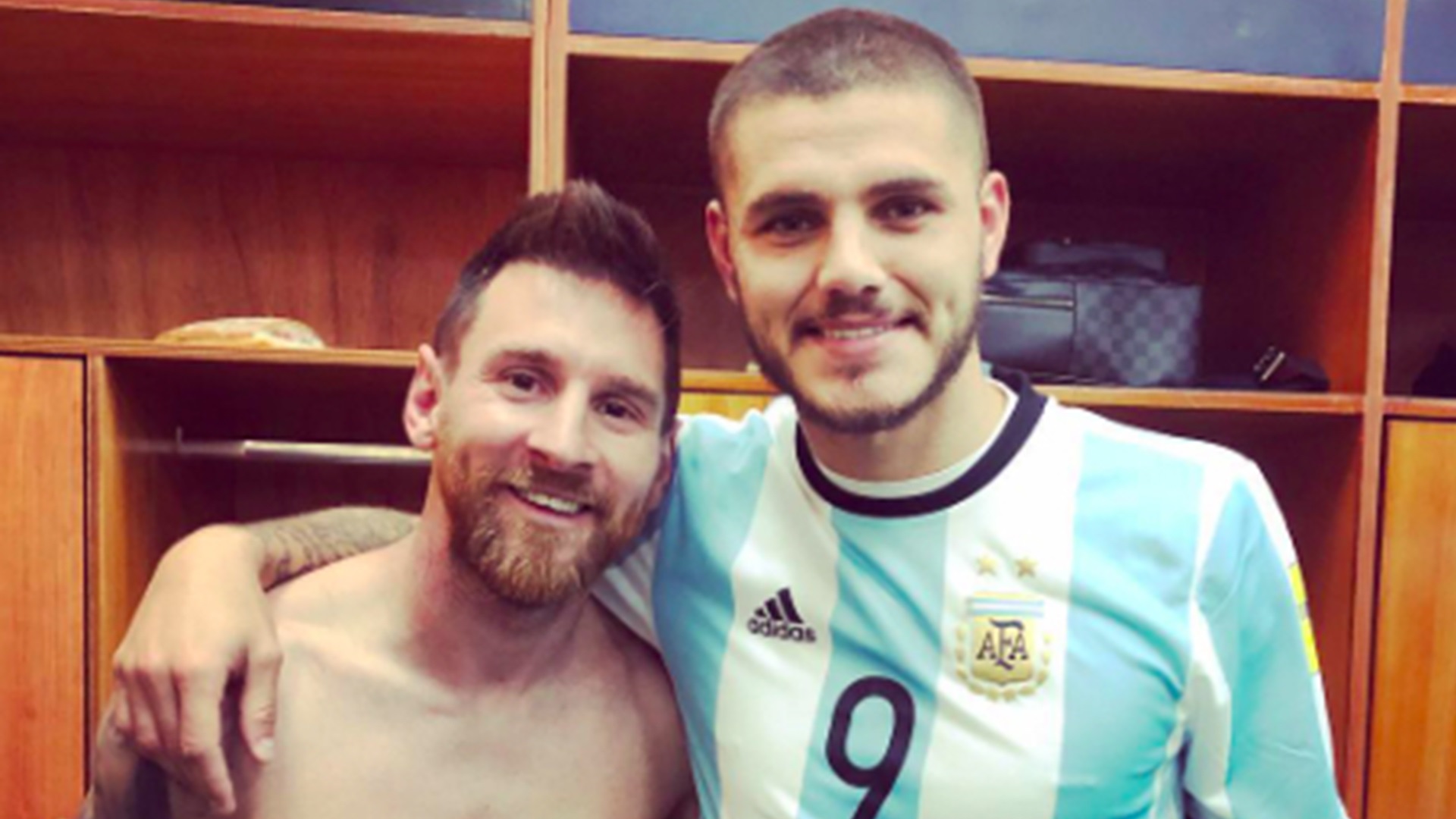 Lionel Messi y Mauro Icardi en una convocatoria de la selección argentina