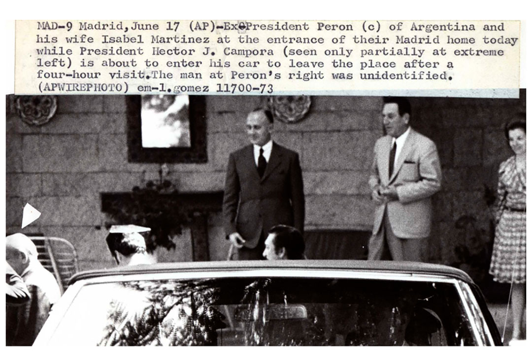 Foto de la Agencia AP del almuerzo en Puerta de Hierro del 17 de junio de 1973
