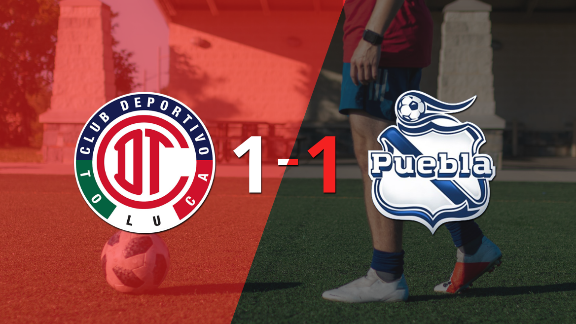 Reparto de puntos en el empate a uno entre Toluca FC y Puebla