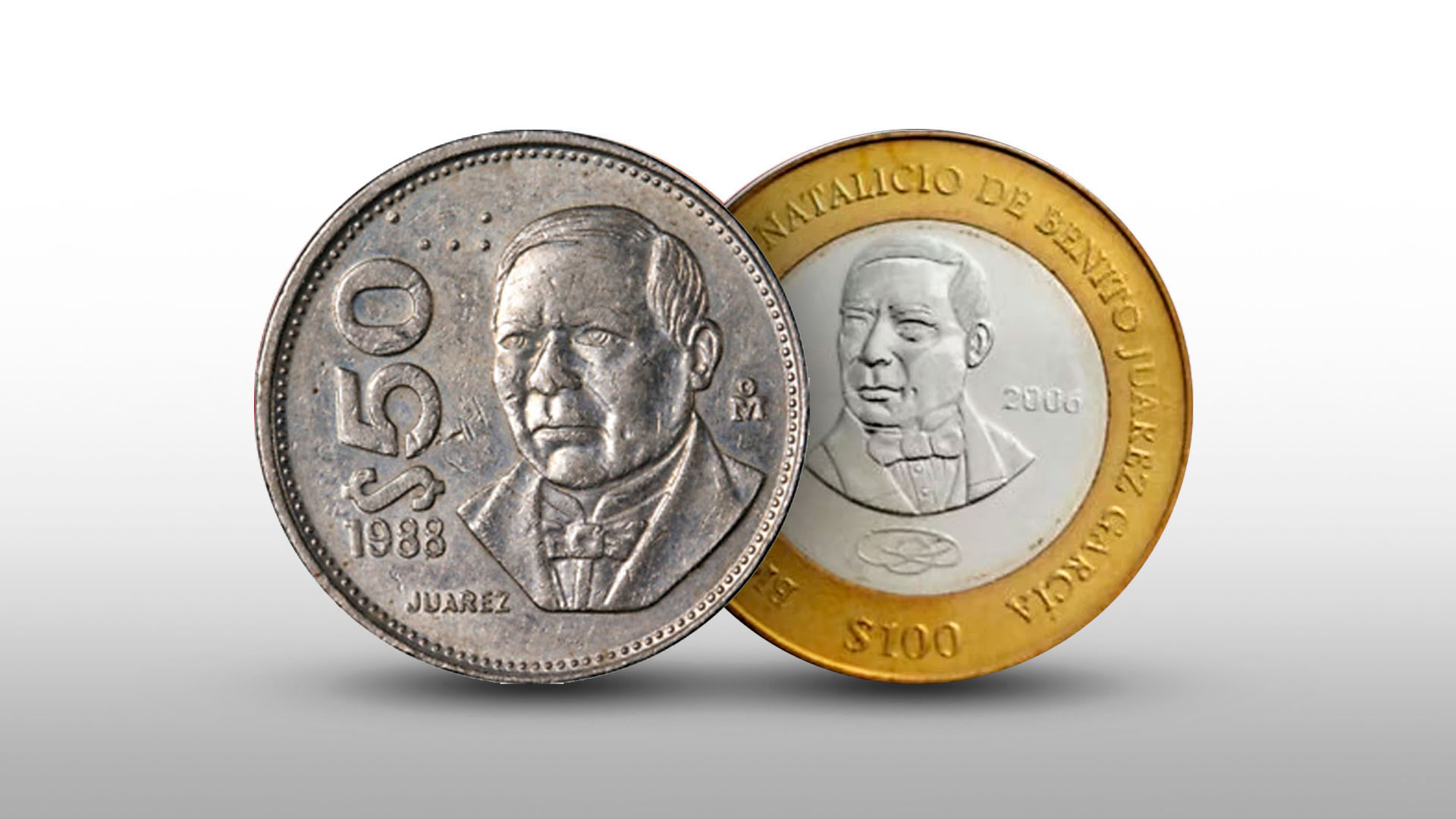 Dos monedas fueron acuñadas en honor a Benito Juárez. (Foto: Infobae)