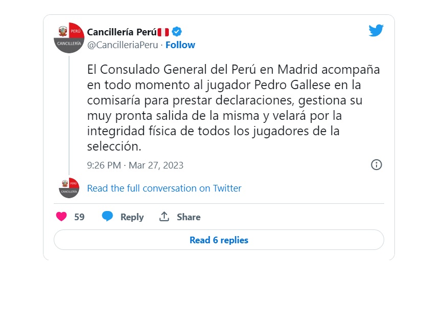 Pedro Gallese se encuentra detenido en una comisaría de la ciudad de Madrid.