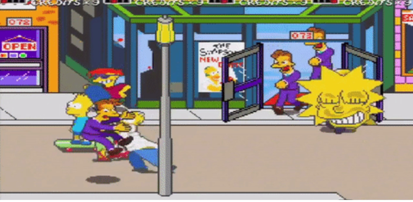 Raro mini game Simpsons anos 90 contém alguns pontos na tela funciona mais  não