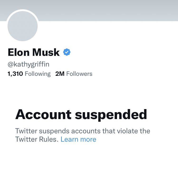 Kathy Griffin changed her Twitter name to Elon Musk