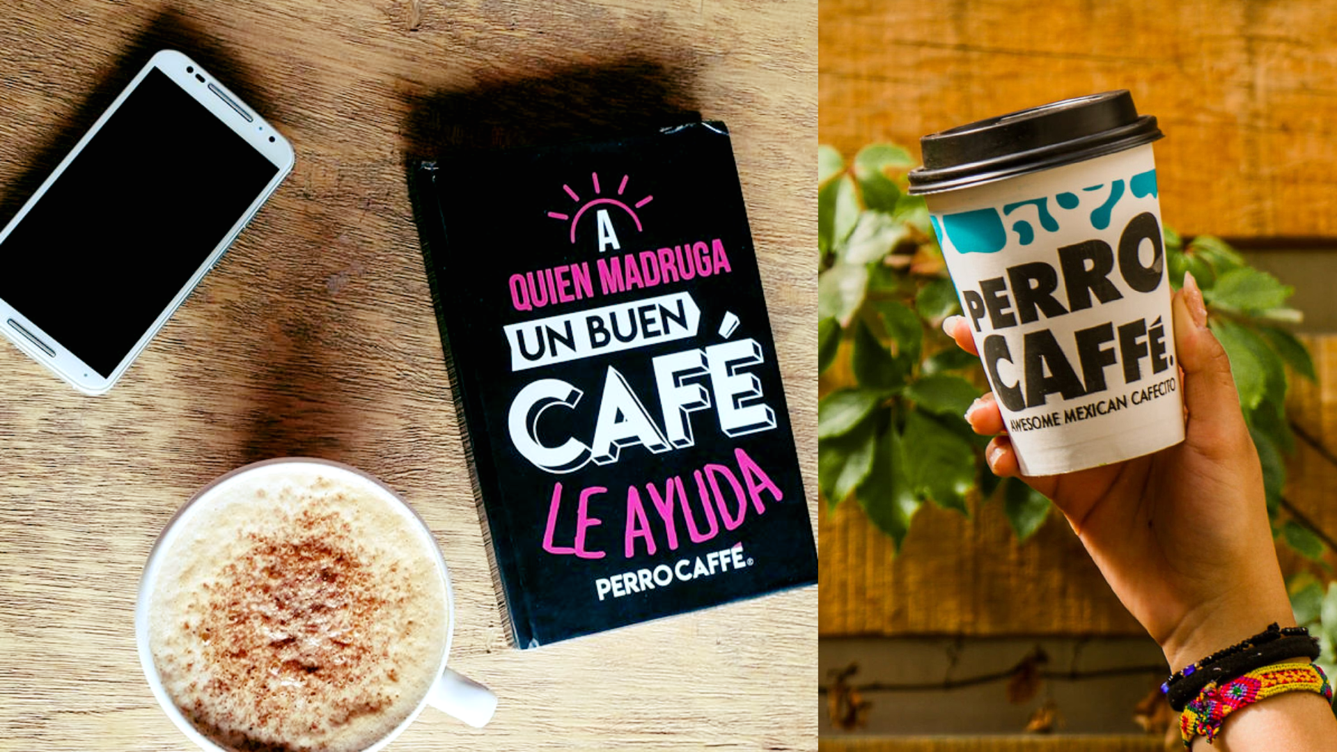 Café, té, matcha latte o chocolate, aquí podrás encontrar la bebida que más se acople al antojo que lleves ese día. (Facebook PERRO CAFFÉ Avenida Juárez)