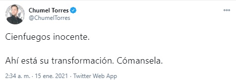 (Foto: Twitter de Chumel Torres)