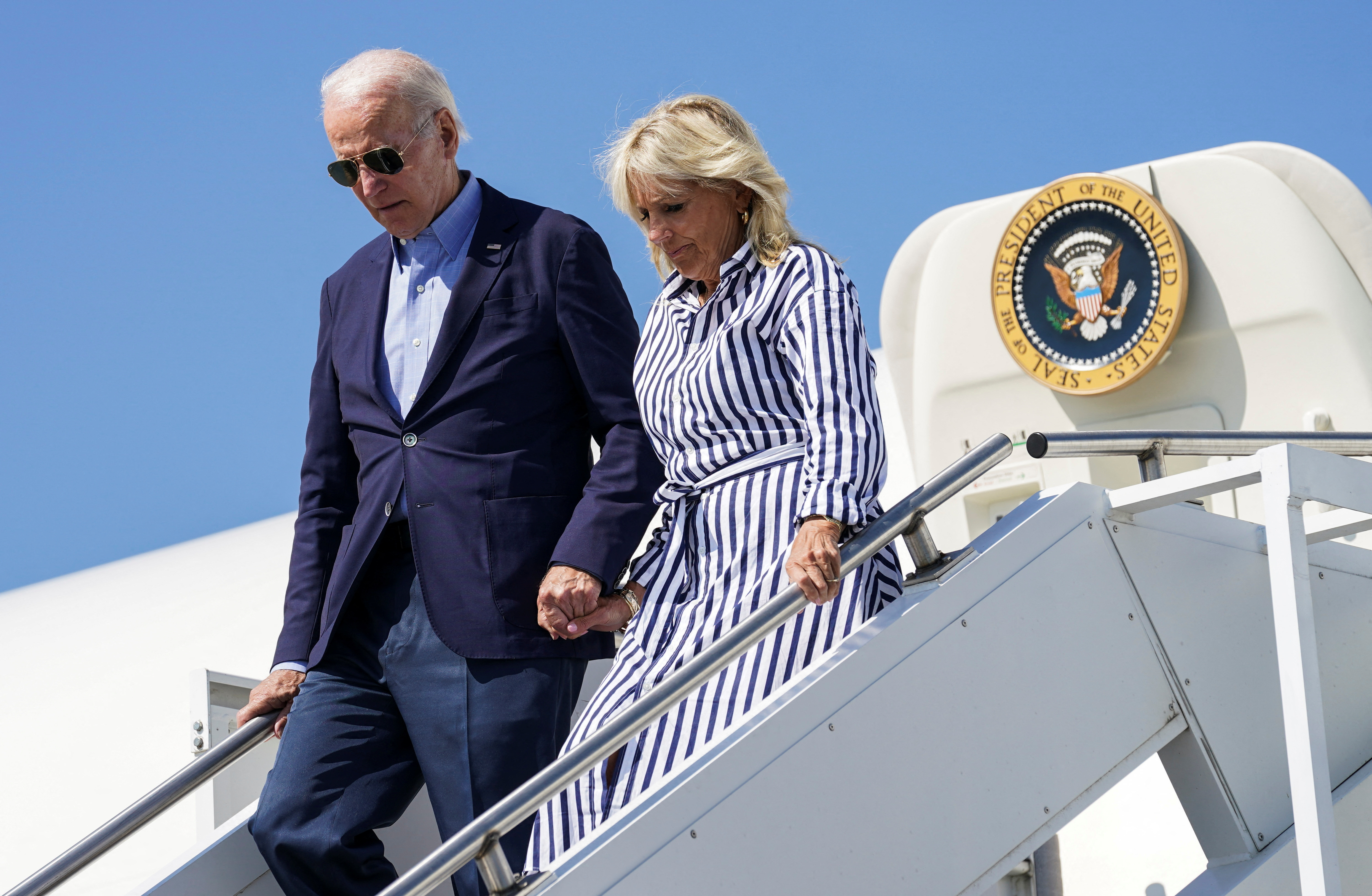 El presidente de Estados Unidos, Joe Biden, y la primera dama, Jill Biden. Reuters