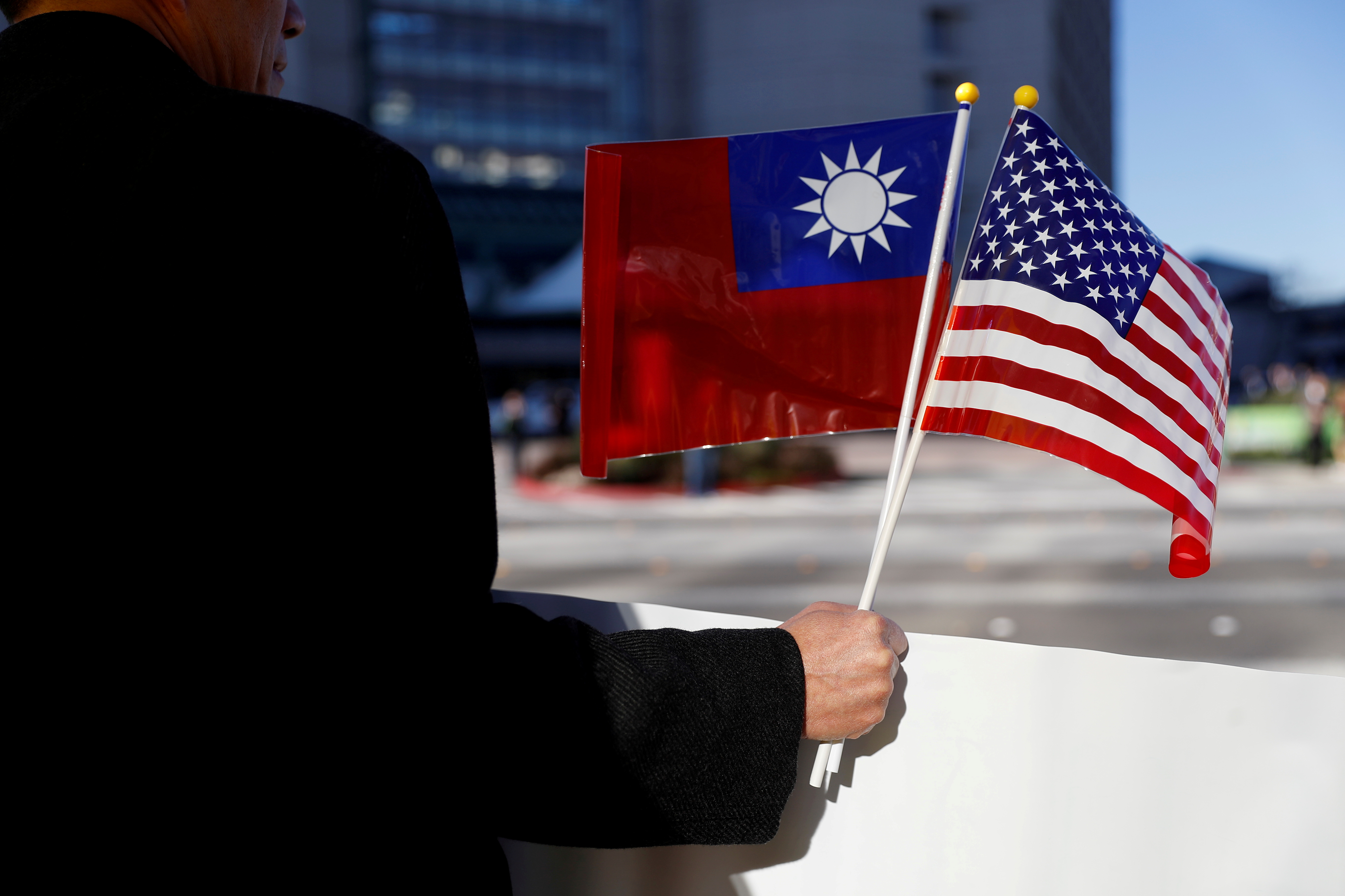 Flags of Taiwan and the United States (Reuters)