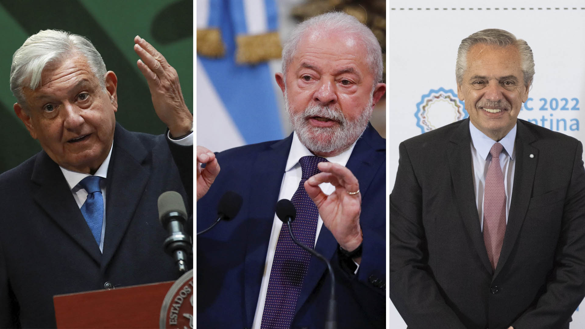 AMLO, Lula and Alberto Fernández, three leaders of the Latin American left. 