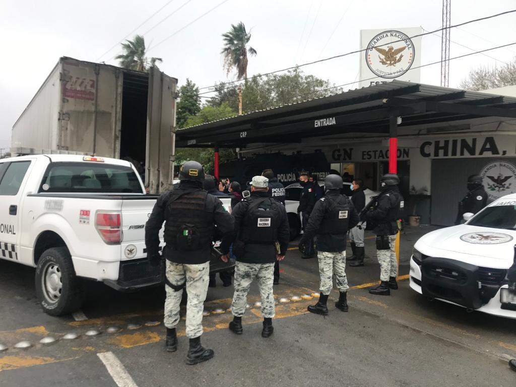 La acción se llevó a cabo en la carretera Monterrey-Reynosa, en su tramo China Entronque La Sierrita (Foto: Guardia Nacional)