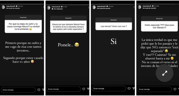 El jugador del Galatasaray respondió un cuestionario de preguntas por Instagram y habló de su actual vínculo con la madre de sus hijas (Instagram)