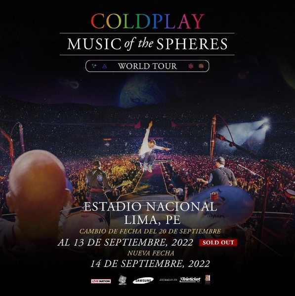 Coldplay anuncia segundo show en Lima. (Foto: Instagram)