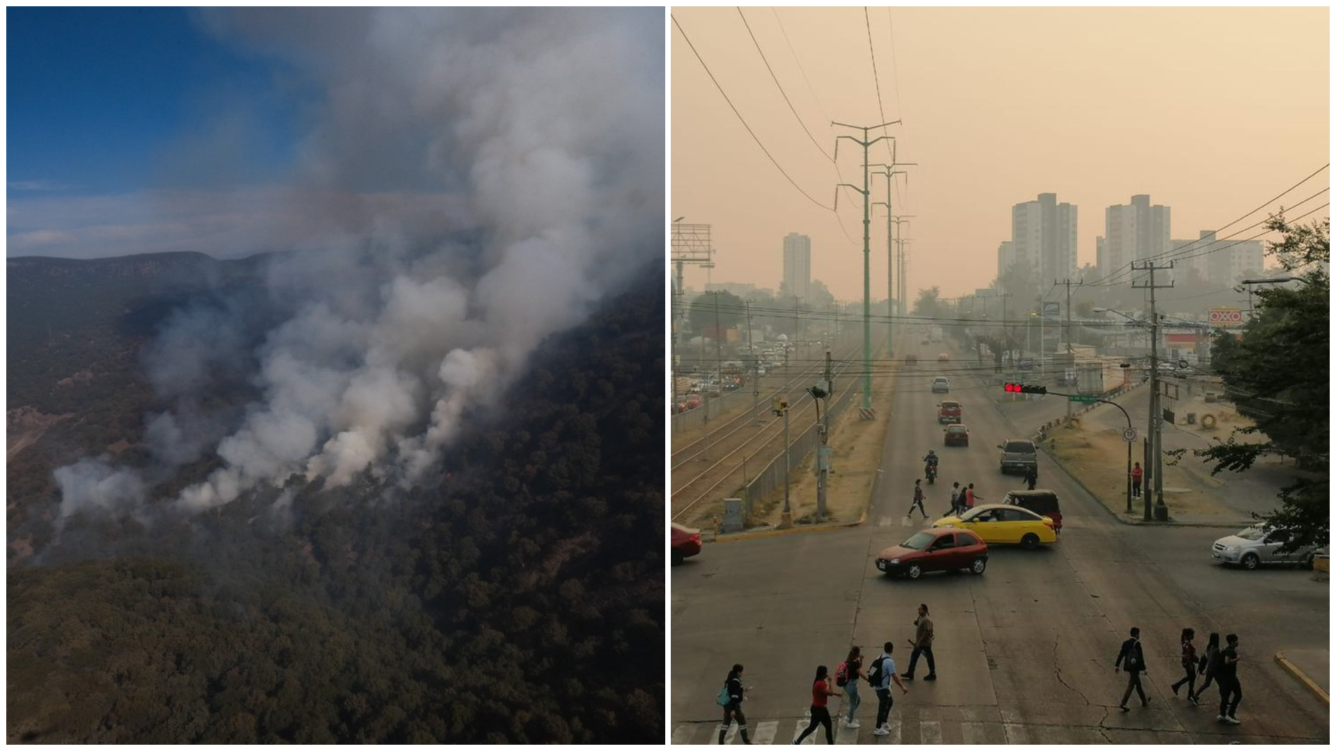 Declararon emergencia atmosférica en Guadalajara ante voraz incendio en Bosque La Primavera