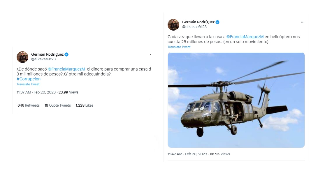 Así reaccionaron en Twitter a la polémica por la que sería la nueva casa de la vicepresidenta. Twitter.