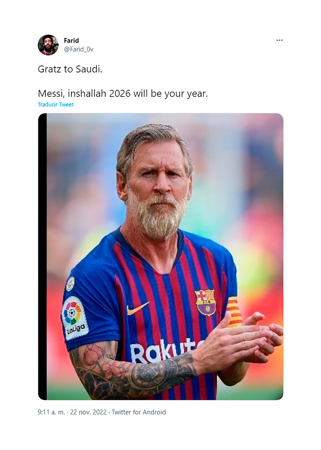 Uno lo imagina de vuelta en el Barcelona, pero con una edad más avanzada