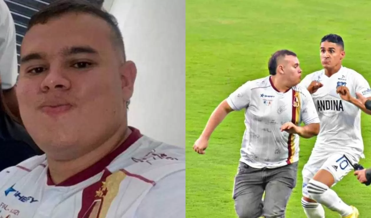 Alejandro Montenegro fue el aficionado de Tolima que agredió al futbolista Daniel Cataño. Facebook y Dimayor.
