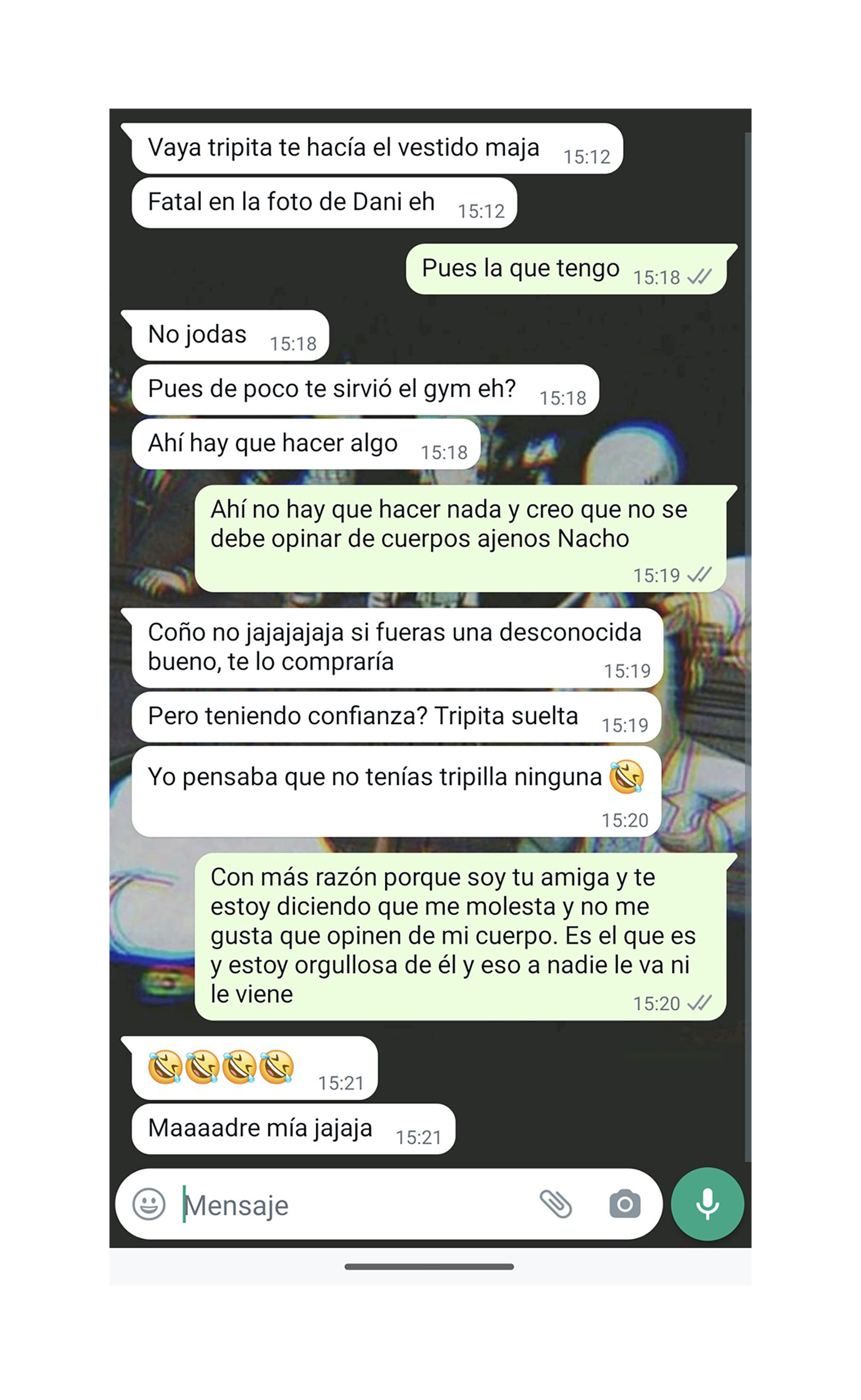 “te Sirvió De Poco El Gym” Su Amigo Le Criticó La Panza Ella Se Enojó Y él Fue Por Más Infobae 0985