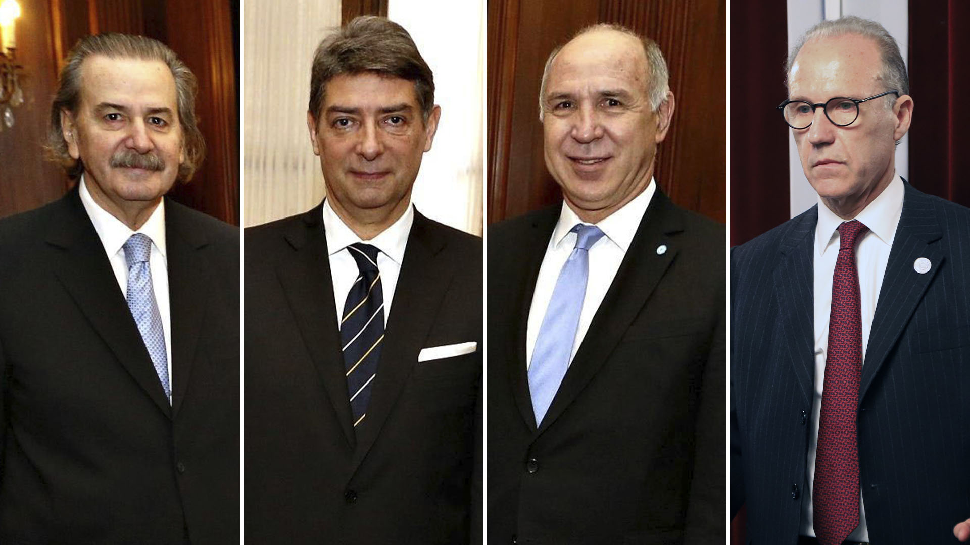 Los cuatro magistrados de la Corte Suprema de Justicia de la Nación: Maqueda, Rosatti —Presidente del tribunal—, Lorenzetti y Rosenkrantz