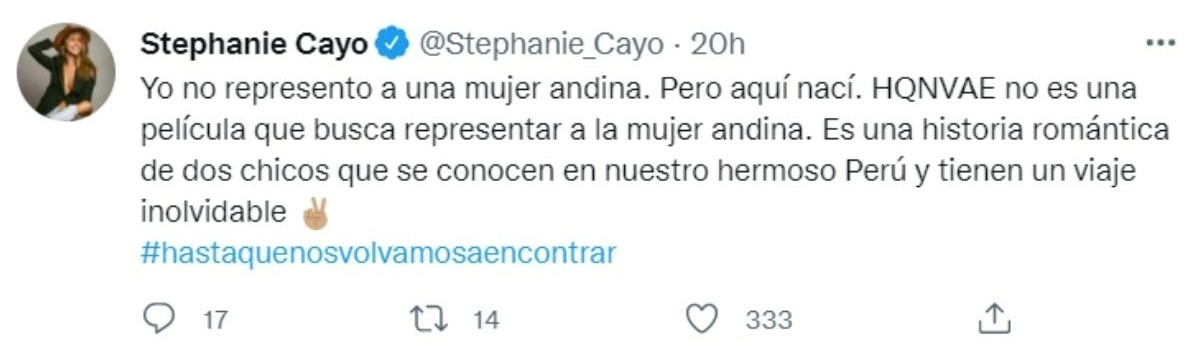 Stephanie Cayo responde aos seus detratores.  (Foto: Twitter)