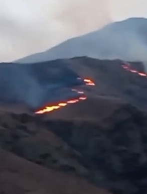 Un incendio de gran magnitud se desat&oacute; en la provincia de Jujuy y debieron cortar la circulaci&oacute;n de la Ruta 9