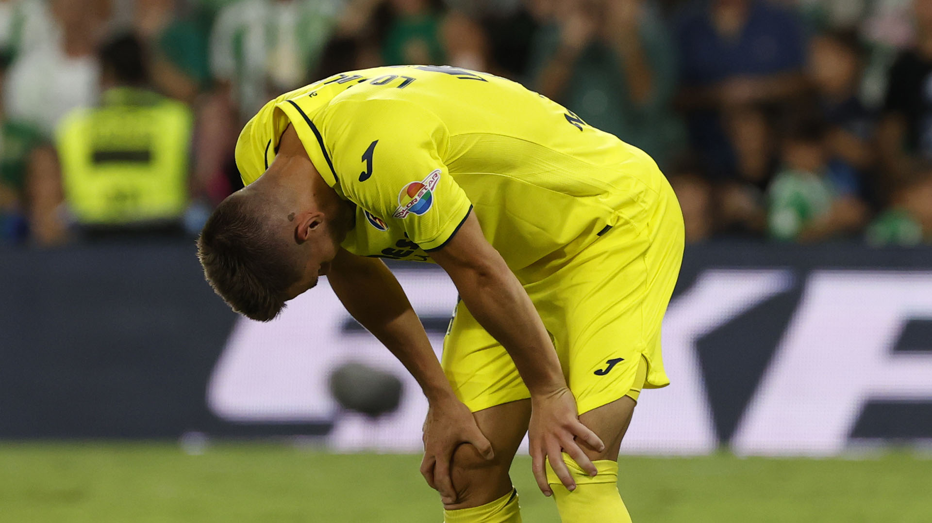 Giovani Lo Celso se retiró lesionado en el último partido del Villarreal (EFE)
