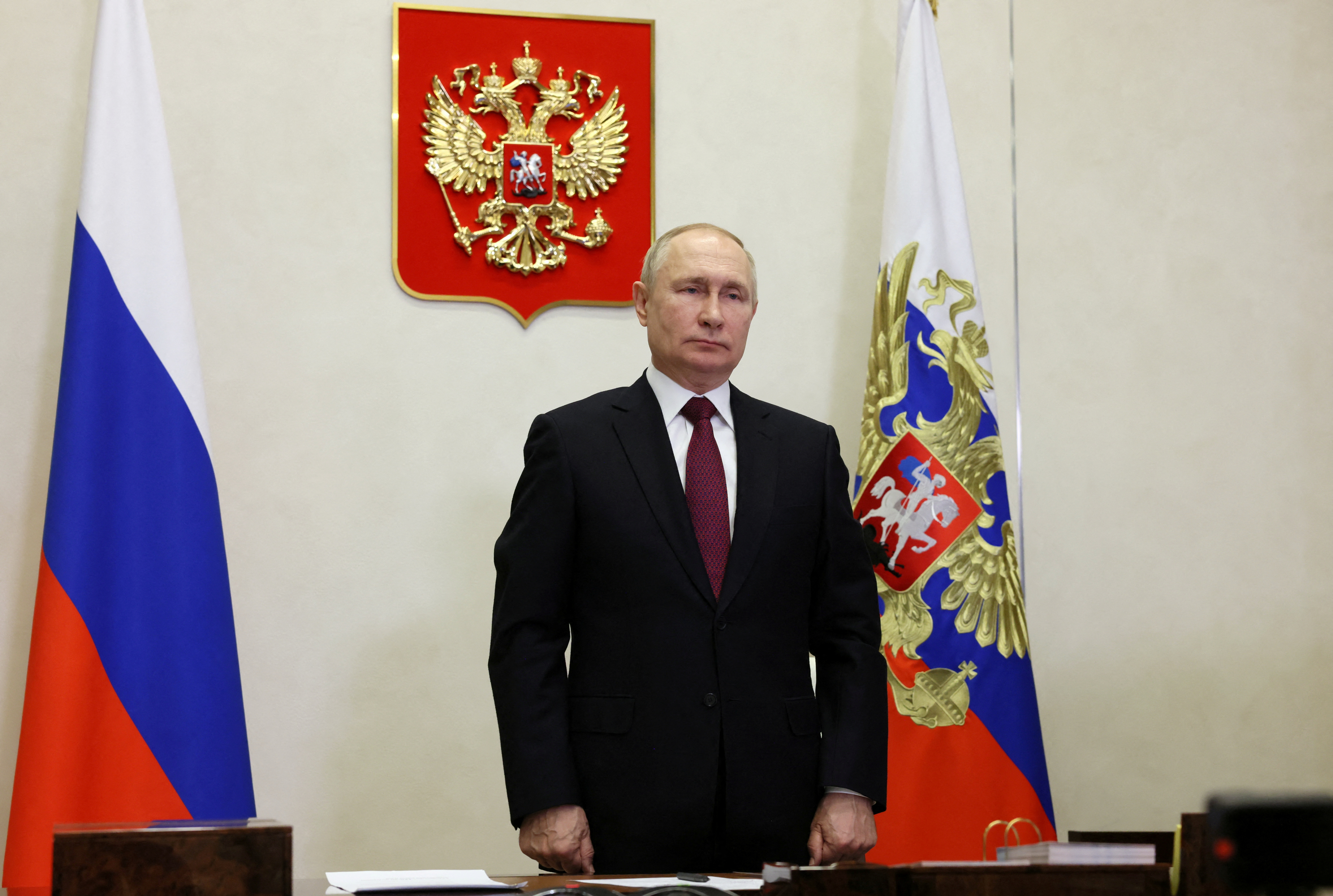 Russian President Vladimir Putin.  The resolution calls for further reduction of diplomatic ties and contacts with Russia 