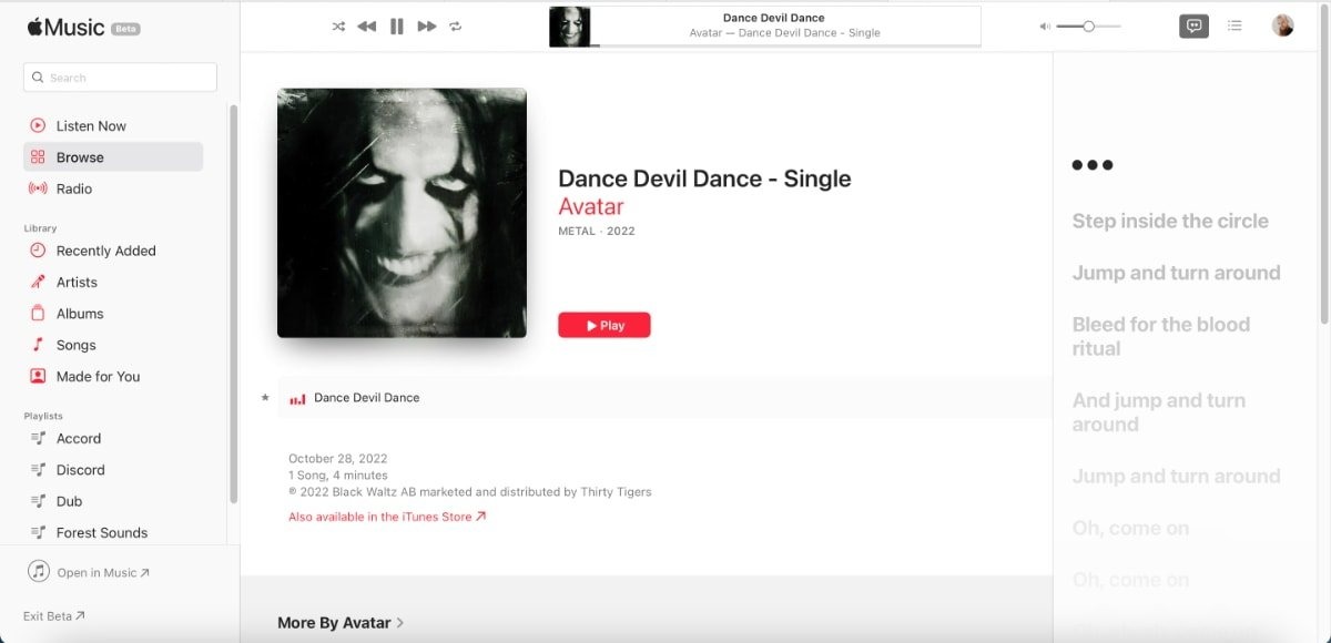 Actualización de Apple Music mostrará las letras de las canciones. (Apple Insider)