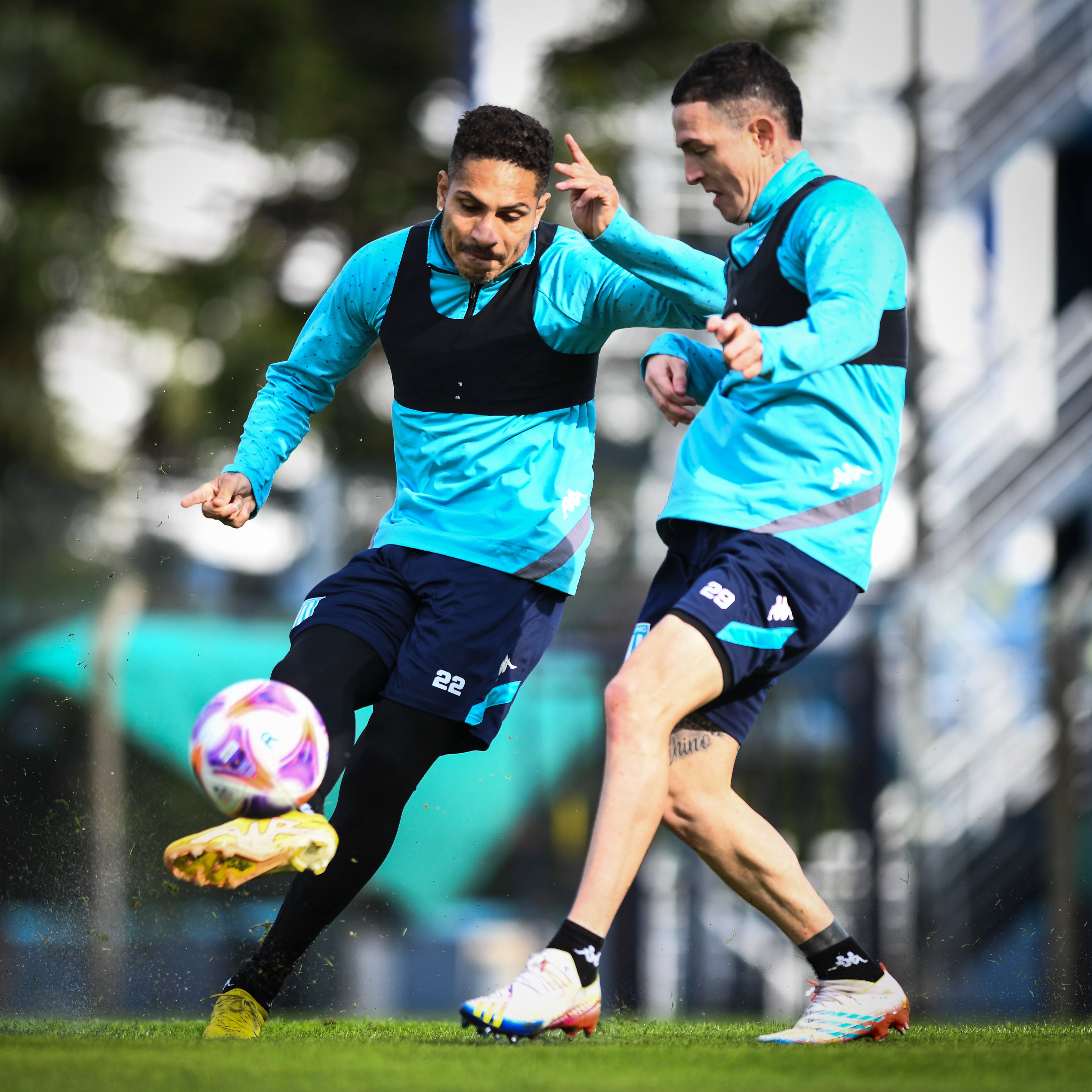 Paolo Guerrero during training on Friday, May 12, 2023. (Racing Club)