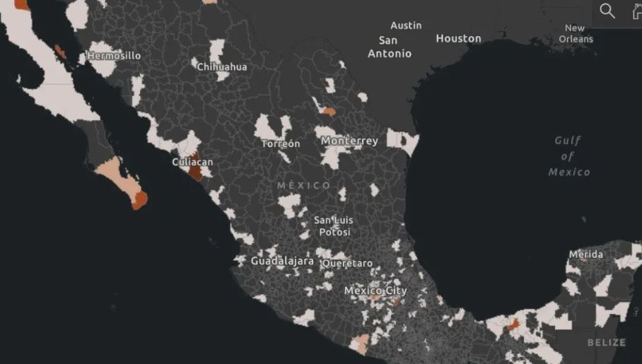 La UNAM creó un mapa para monitorear el comportamiento del Covid-19 en México (Foto: Captura de pantalla)