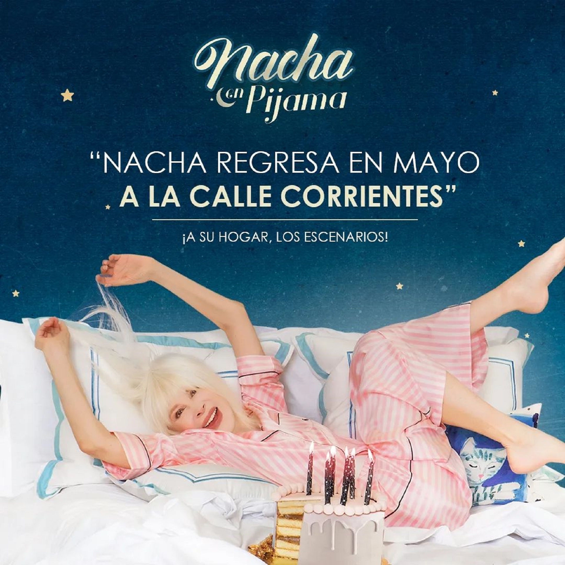 Nacha en Pijama se presenta los viernes y sábados a las 21 y los domingos a las 20 en el Teatro Astros (Instagram)