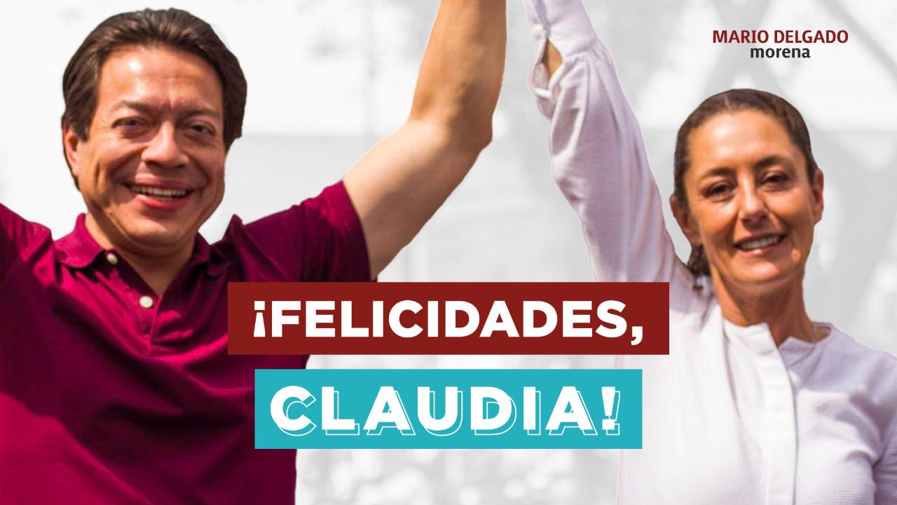 Mario Delgado, así como otros integrantes del gabinete federal desearon un feliz día a la jefa de gobierno de la CDMX (Foto: Twitter@mario_delgado)