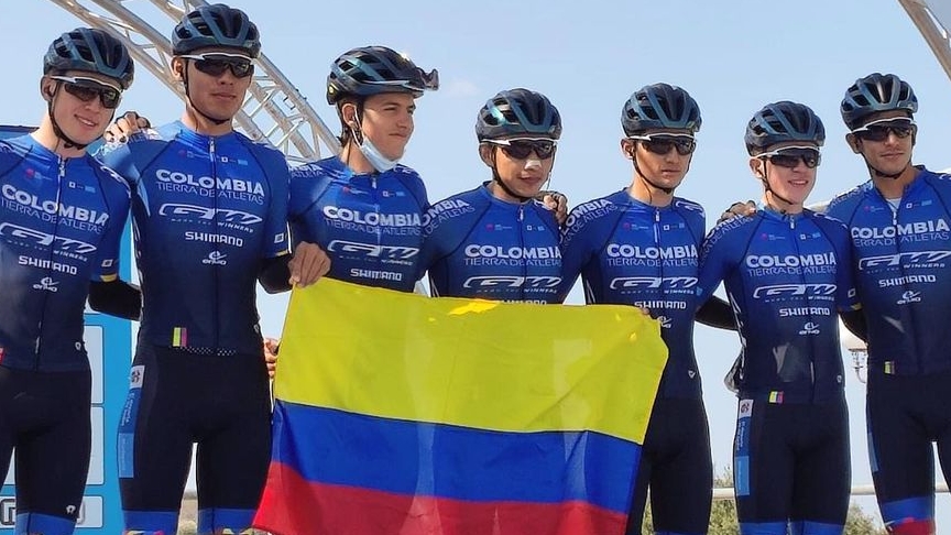 Siete ciclistas colombianos tomaron la partida en el GP Palio del Recioto 2022. 

Foto: Instagram Colombia Tierra de Atletas