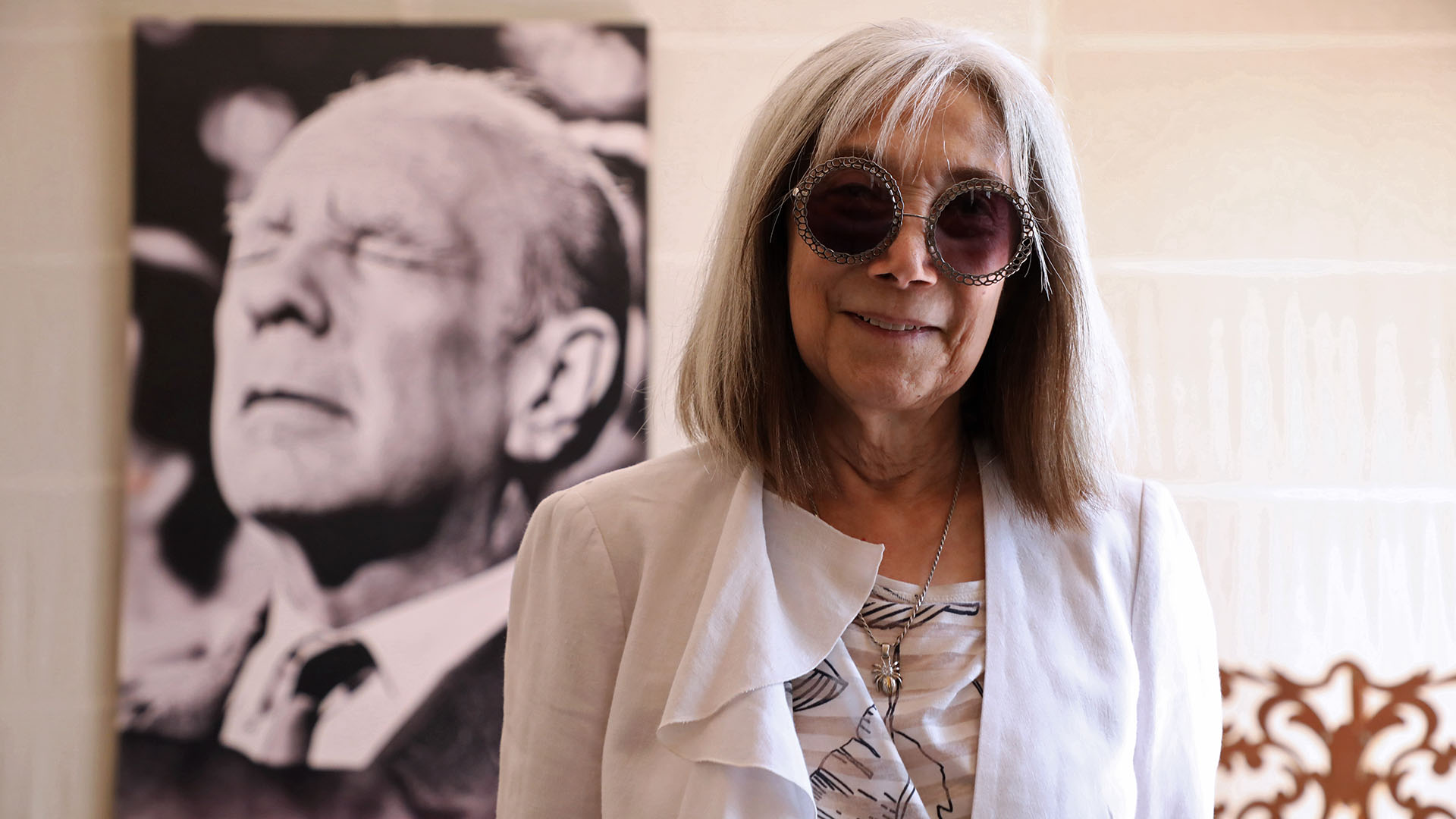 Maria Kodama, en la Fundación Borges. (Ludovic MARIN / AFP)