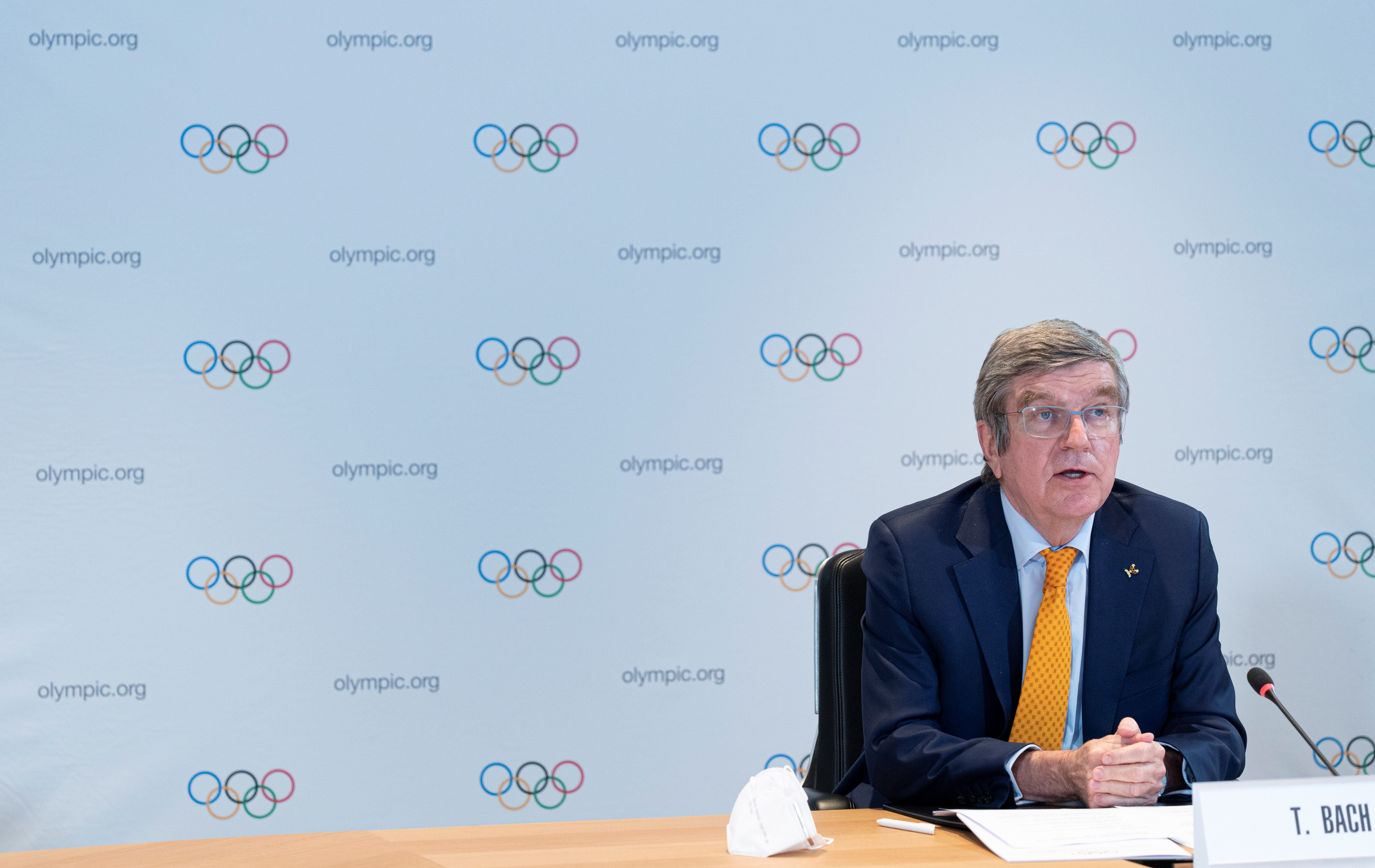 Thomas Bach, ratificó que Tokio tendrá su olimpiada este año (Greg Martin/IOC/Handout via REUTERS). 