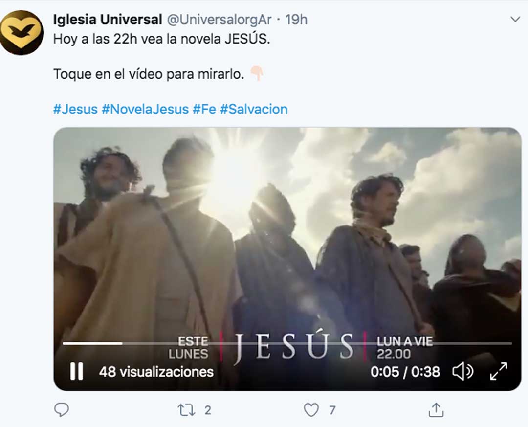 Red Récord, de Macedo, produjo la telenovela “Jesús”, el éxito televisivo brasileño que se emite por Telefe y lidera el rating en la Argentina.